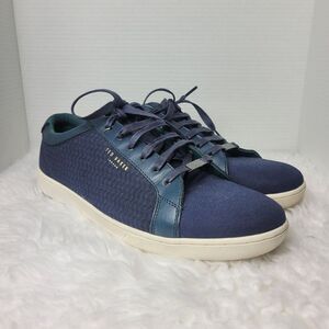 Ted Baker London Keeran 3 Mens Size 13 Blue Canvas Low Top Casual Sneaker